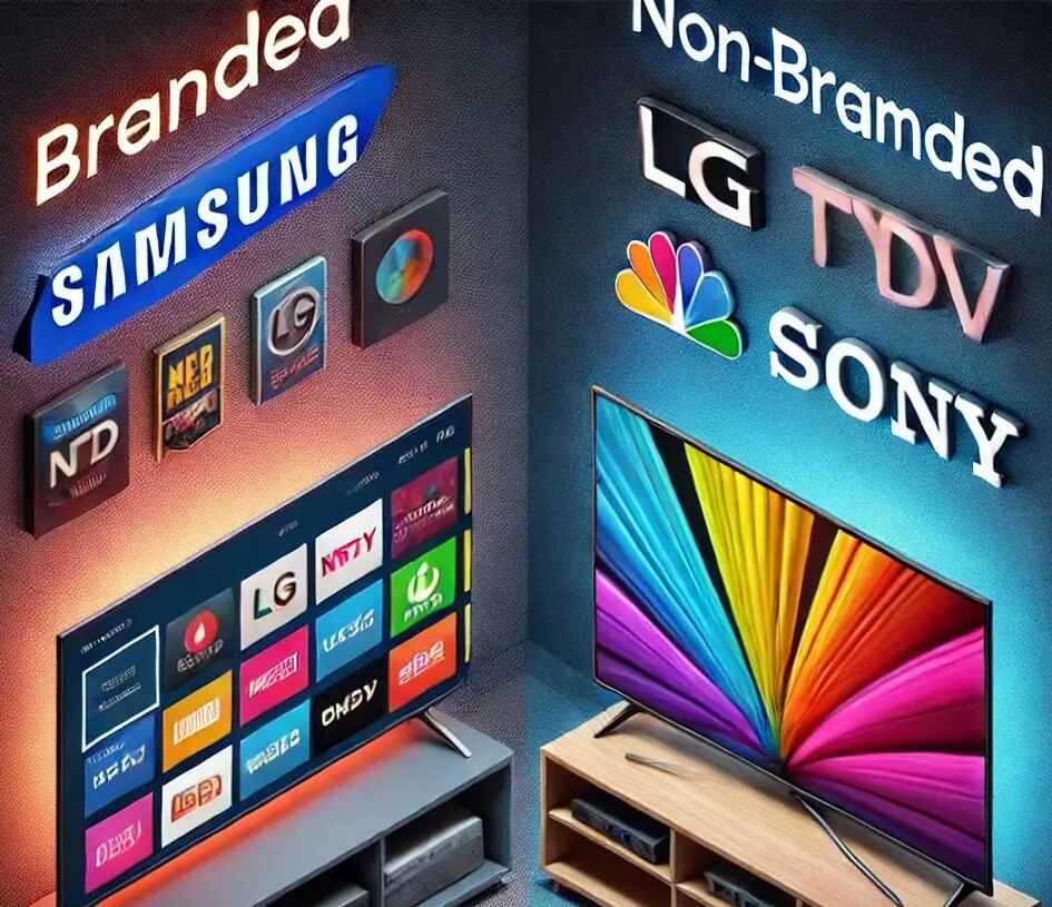 Choosing a TV can be a tough decision, especially when you're trying to decide between branded and non-branded options. Both have their merits, but understanding the key differences can help you make an informed choice that suits your needs and budget.

What Makes Branded TVs Stand Out?
Branded TVs come from well-known names like Samsung, LG, Sony, and TCL. These companies invest heavily in research and development, bringing you the latest in picture quality and smart features. With a branded TV, you're often getting cutting-edge technology and a reliable viewing experience.

Benefits of Branded TVs:
Outstanding Picture Quality: With technologies like OLED, QLED, and HDR, branded TVs offer stunning visuals.

Smart Features: Built-in apps, voice assistants, and intuitive menus make using the TV effortless.

Reliability: Known for long-lasting performance, branded TVs are built to last.

Customer Support: They offer strong warranties and accessible customer service.

Downsides of Branded TVs:
Higher Price: Premium quality comes with a higher cost.

Limited Customization: Some models lock you into their ecosystem, making changes difficult.

What Are Non-Branded TVs?
Non-branded TVs often come from smaller or lesser-known manufacturers. They provide basic features at a fraction of the price, catering to those who need a budget-friendly option. These TVs usually focus on delivering functional performance rather than the latest technology.

Benefits of Non-Branded TVs:
Affordable: Non-branded TVs are budget-friendly, making them a good choice for casual use.

Basic Features: You can still get smart features like HD displays at a much lower price.

Availability: Easy to find online or at local stores.

Drawbacks of Non-Branded TVs:
Lower Build Quality: The materials and components may not last as long as their branded counterparts.

Limited Features: You won’t find the advanced technology or smart features of branded TVs.

Less Support: Non-branded TVs often come with shorter warranties and limited customer support.

Branded TV vs Non-Branded TV: A Quick Comparison
Feature
Branded TVs
Non-Branded TVs
Picture Quality
4K, 8K, OLED
Basic HD/Full HD
Smart Features
Advanced OS (Android, WebOS)
Limited or outdated
Durability
Long-lasting
May degrade over time
Warranty
1-3 years, strong support
Shorter coverage
Price
$$$$$
$
﻿
Which One Should You Choose?
Go for a Branded TV if:

You want premium picture quality and cutting-edge tech.
Reliable customer support and long-term durability matter to you.
You’re ready to invest for a top-notch experience.
Go for a Non-Branded TV if:

You need a budget-friendly option for basic viewing.
Advanced features and warranties are not a priority.
It’s for a secondary room like a guest room or kitchen.
Brands TV vs Non Branded TV
Tips for Choosing the Right TV
Compare Specifications: Don’t just focus on the brand name—look at resolution, refresh rate, and features.

Check Reviews: Reviews from real users can give you insight into any hidden issues or unexpected benefits.

Warranty Coverage: Always ensure your TV comes with a valid warranty to protect your investment.

Conclusion
Both branded and non-branded TVs offer valuable features, but your decision should depend on your needs. Branded TVs shine with superior picture quality, advanced features, and long-lasting reliability, while non-branded TVs provide a cost-effective solution for basic viewing. Whether you want premium performance or just a functional TV for occasional use, understanding these differences will help you make the right choice.

Ultimately, choose wisely based on what matters most to you—whether that’s the latest tech, budget savings, or reliable customer support—and enjoy your viewing experience!