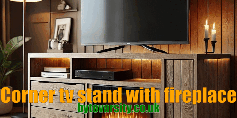 Transform Your Living Room: Corner TV Stand with Fireplace